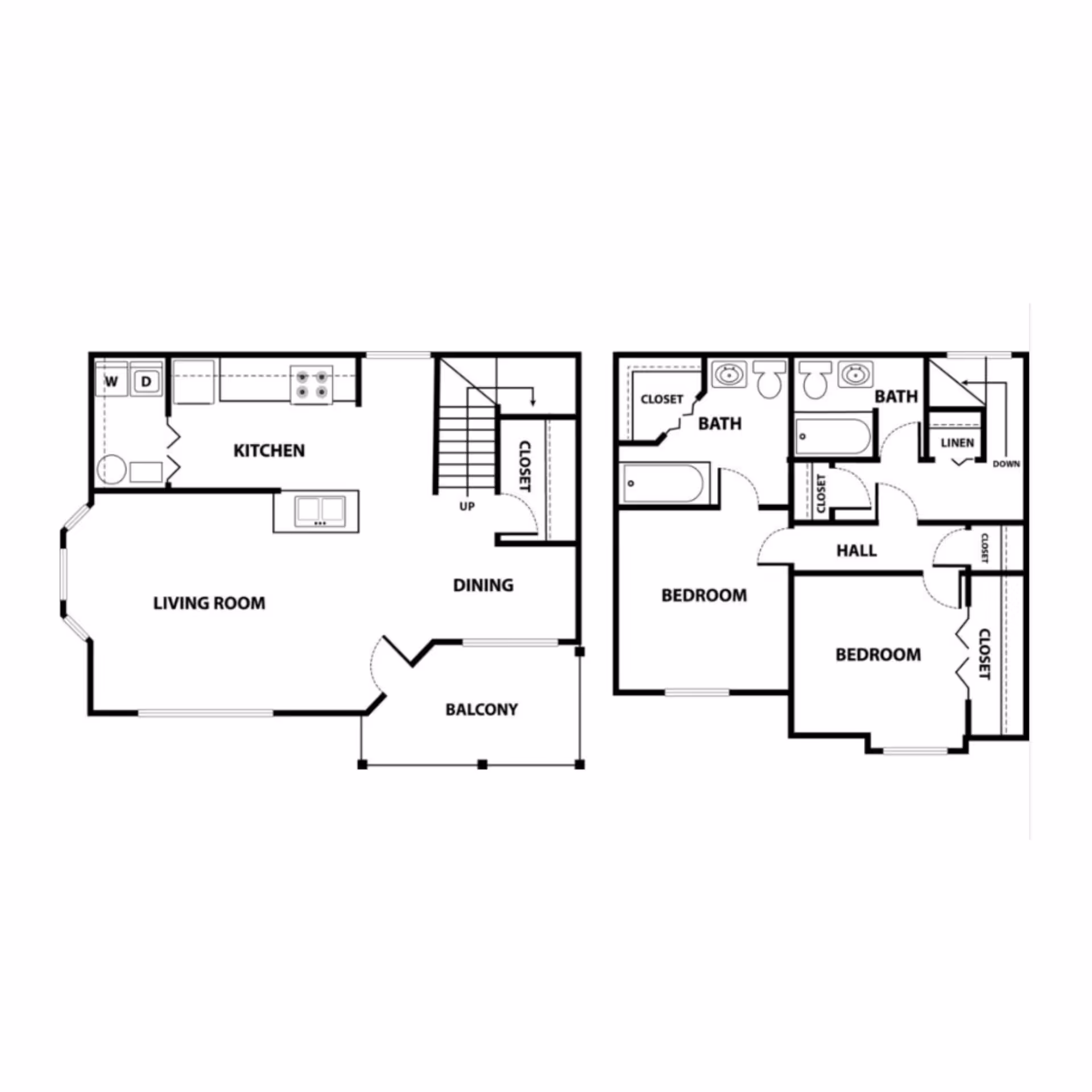 2x2 floor plan layout