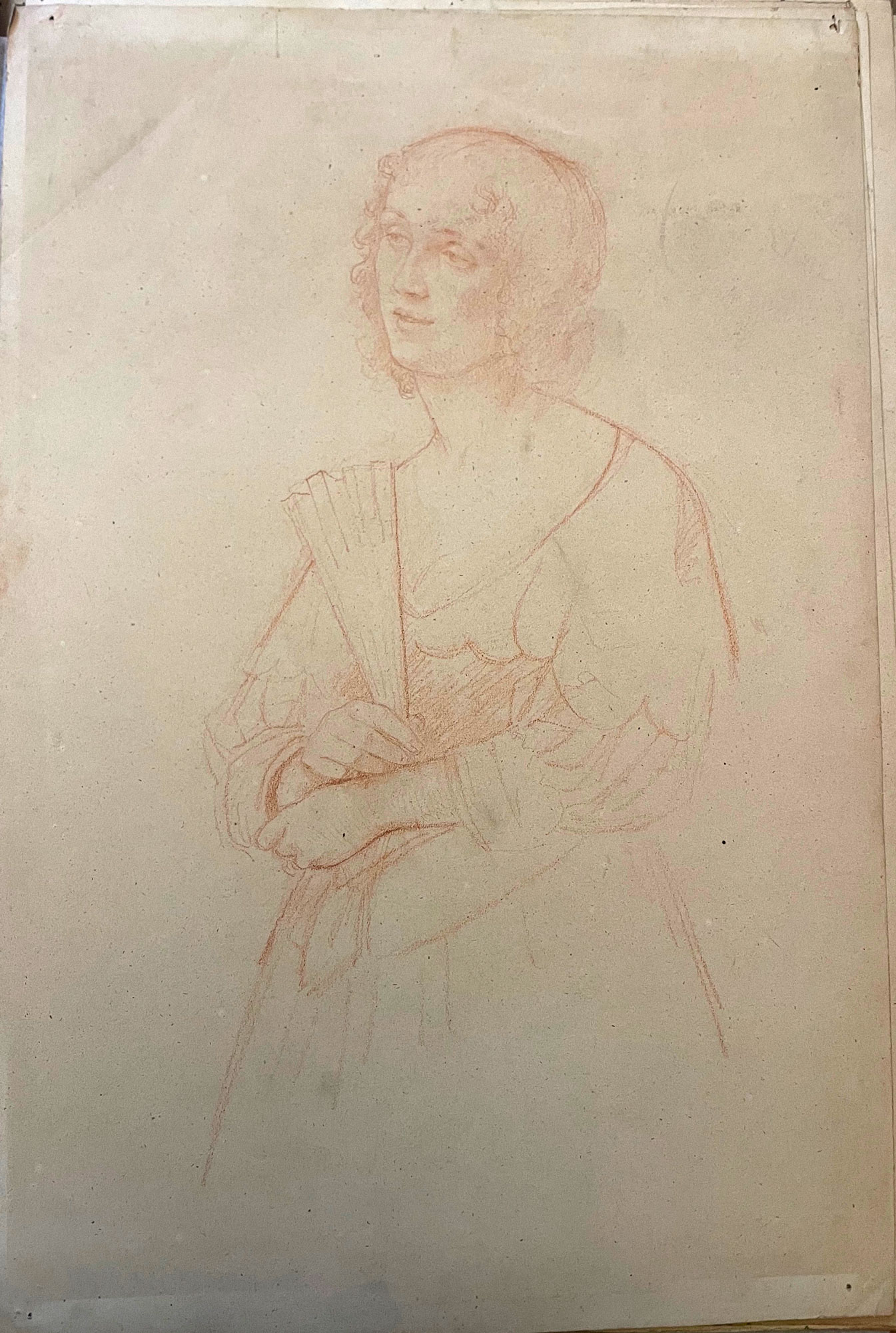 Dessin préparatoire de Charles-Louis Müller pour La Captivité de Galilée, 1