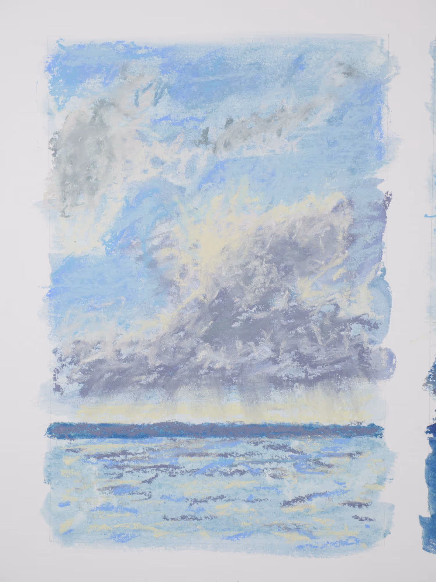 Triptyque pastel sec — vue sur Port-la-Forêt — Lundi 13 mai 2024 — Matthieu Darrasse