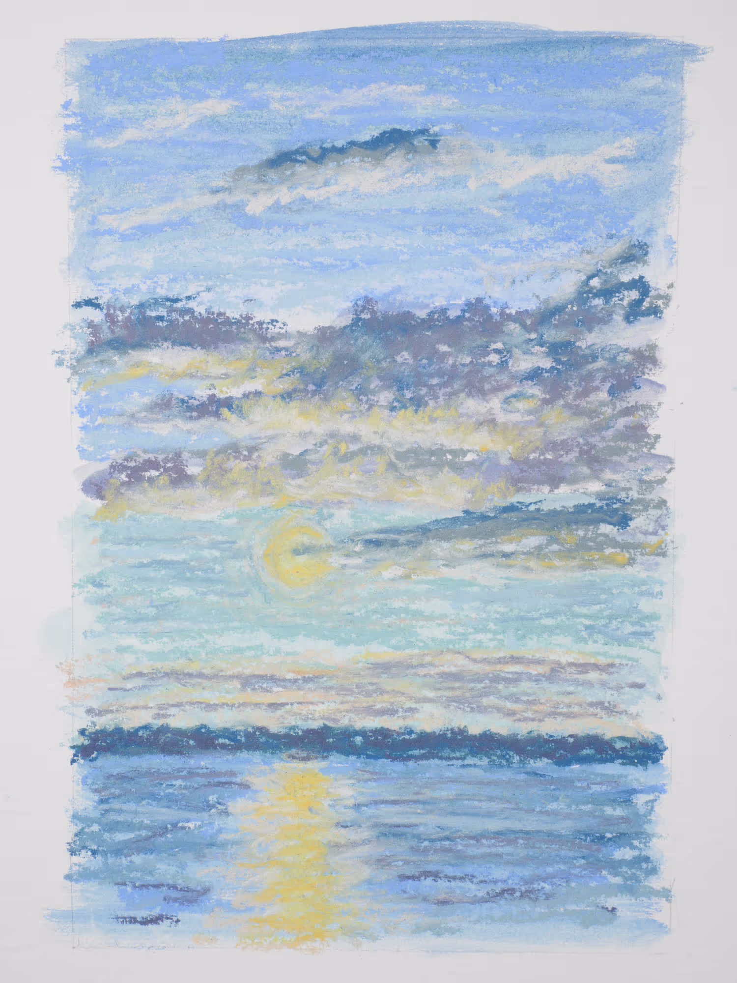 Triptyque pastel sec — vue sur Port-la-Forêt de Concarneau — Samedi 18 mai 2024 — Matthieu Darrasse