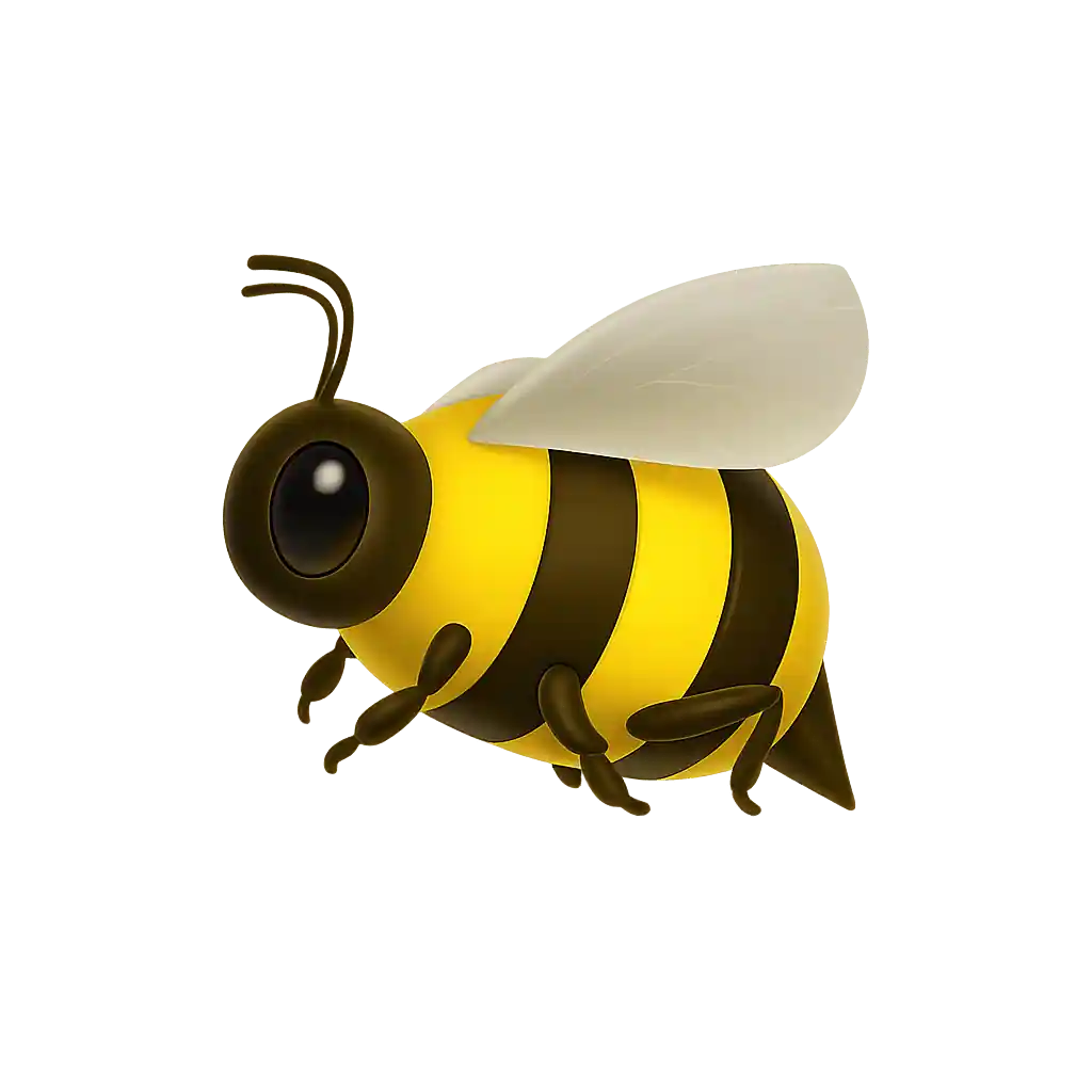 A black and yellow bee