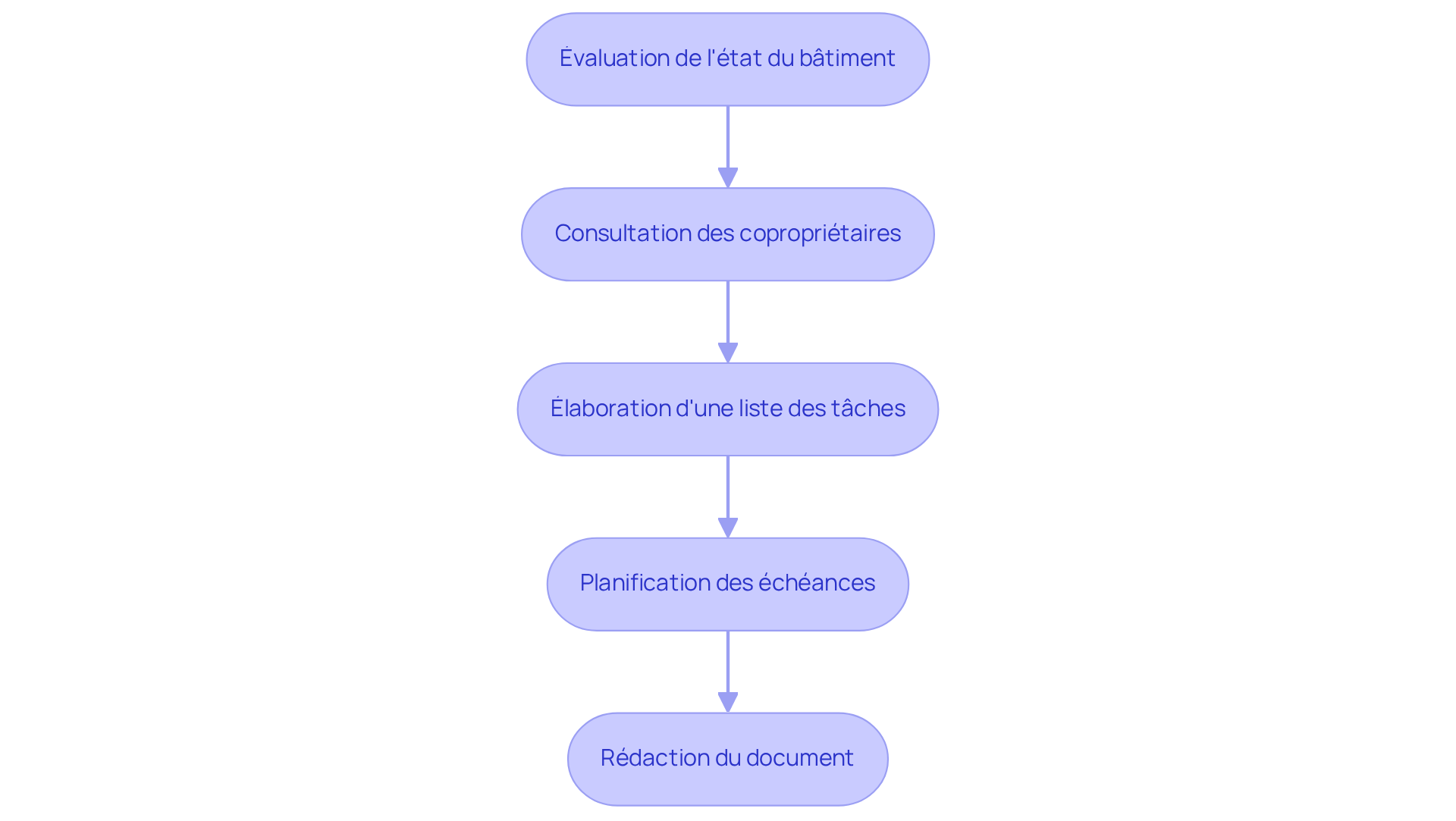 Chaque étape représente une phase du processus d'élaboration du PPPT. Suivez les flèches pour voir comment chaque étape mène à la suivante.