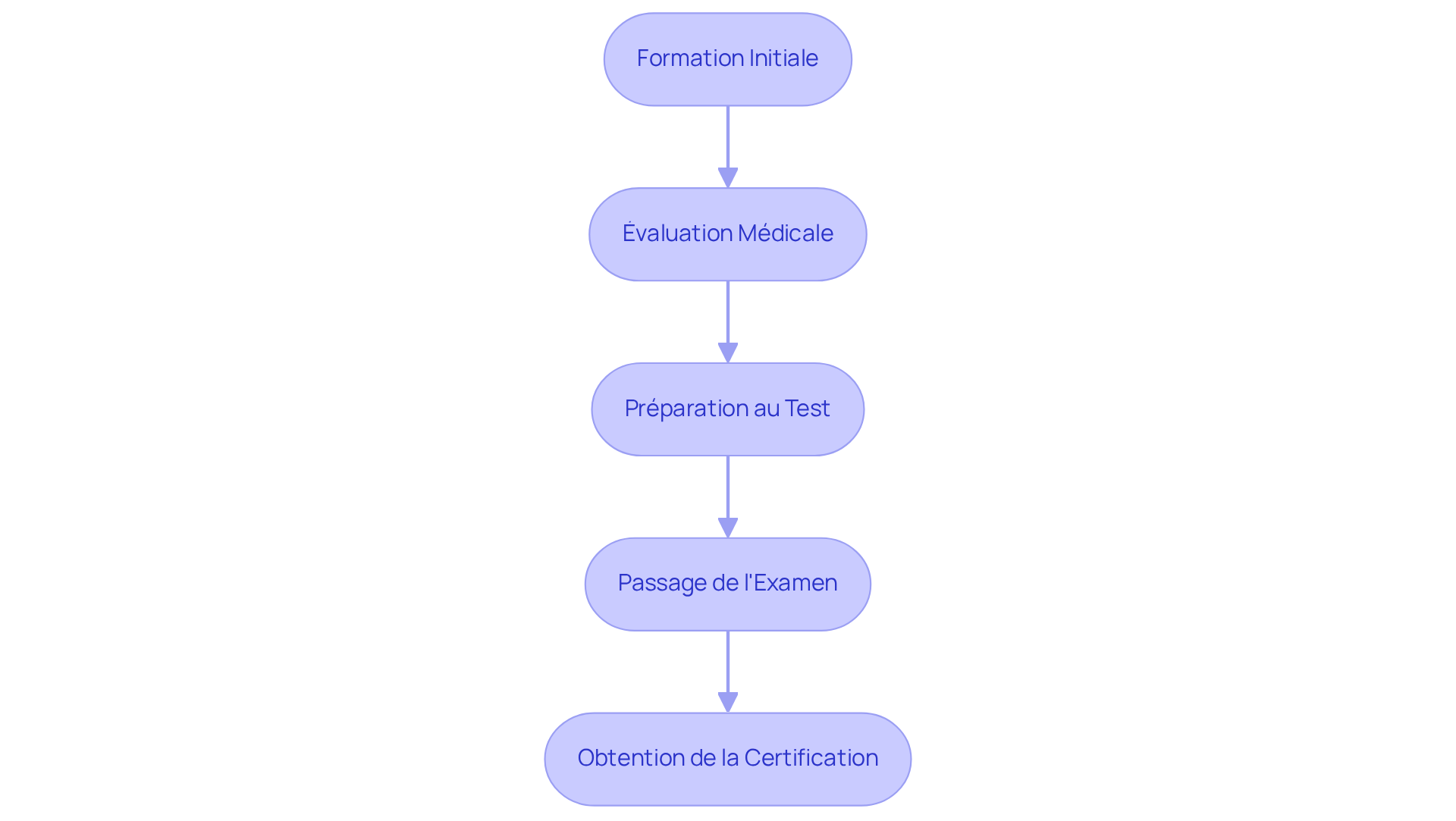 Chaque boîte représente une étape du processus pour obtenir la certification. Suivez les flèches pour voir comment chaque étape mène à la suivante, jusqu'à l'obtention de votre certification. Chaque boîte représente une étape du processus pour obtenir la certification. Suivez les flèches pour voir comment chaque étape mène à la suivante, jusqu'à l'obtention de votre certification.