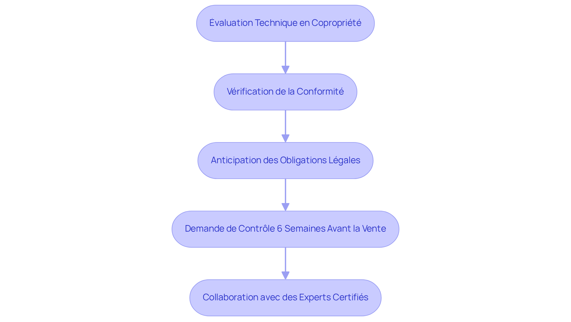 Chaque étape du diagramme montre ce que vous devez faire pour garantir la conformité de votre système d'évacuation. Suivez les flèches pour voir comment chaque étape mène à la suivante, vous aidant à rester organisé et à éviter des surprises.