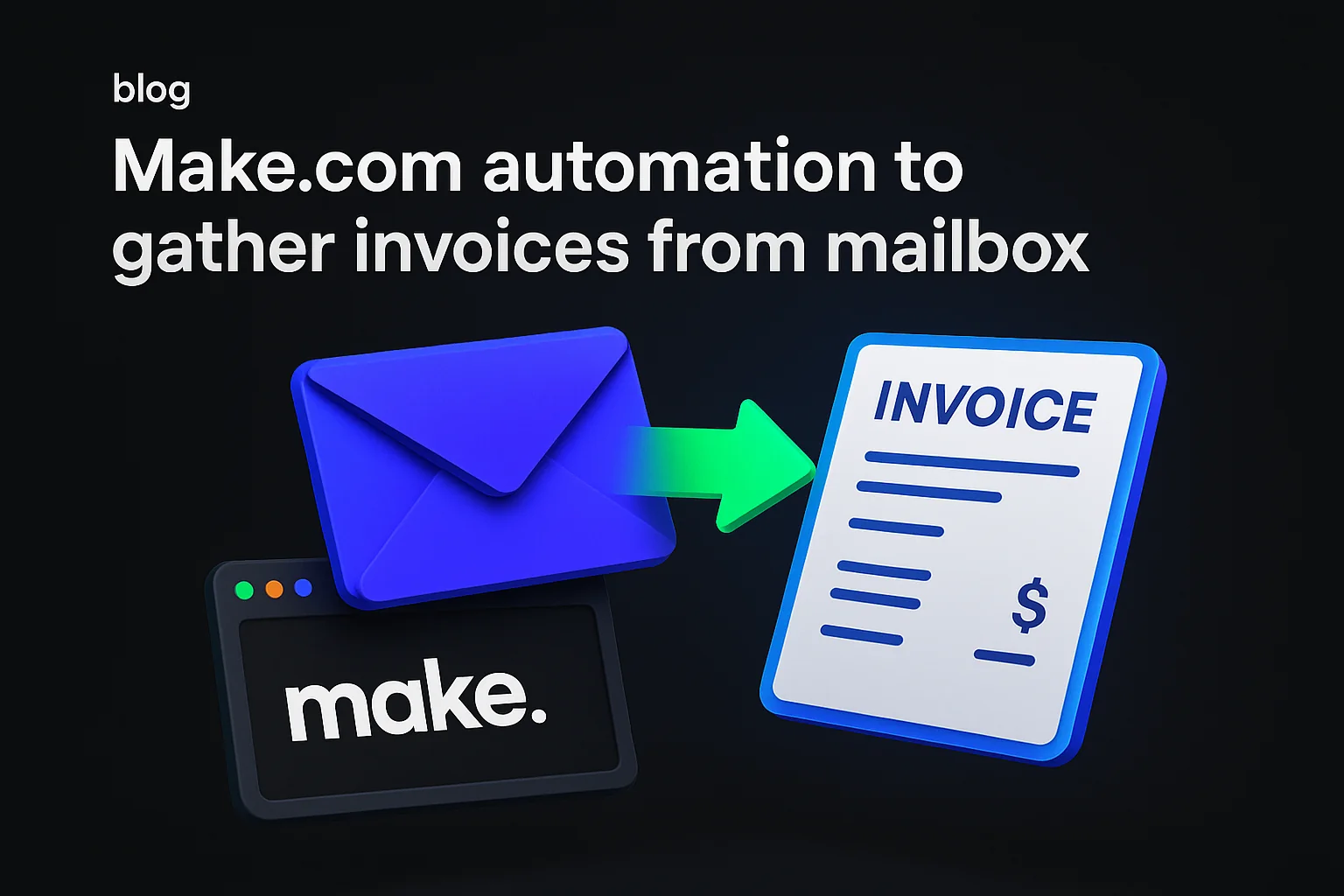 Make.com automation to gather invoices from mailbox: template and troubleshooting
