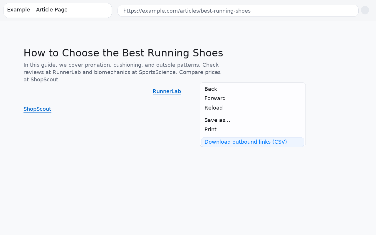 Outbound link downloader