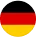 Germany flag with black, red, and yellow horizontal stripes.