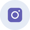 Instagram logo inside a circular purple background.