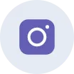 Instagram logo inside a circular purple background.