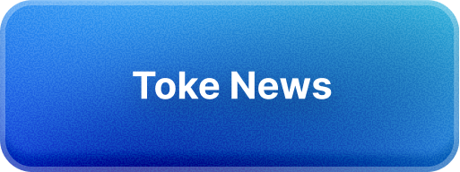 Blue rounded rectangular button with white text reading 'Toke News'.
