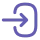 Leftward arrow curving around a vertical line forming a symbolic return or undo icon.