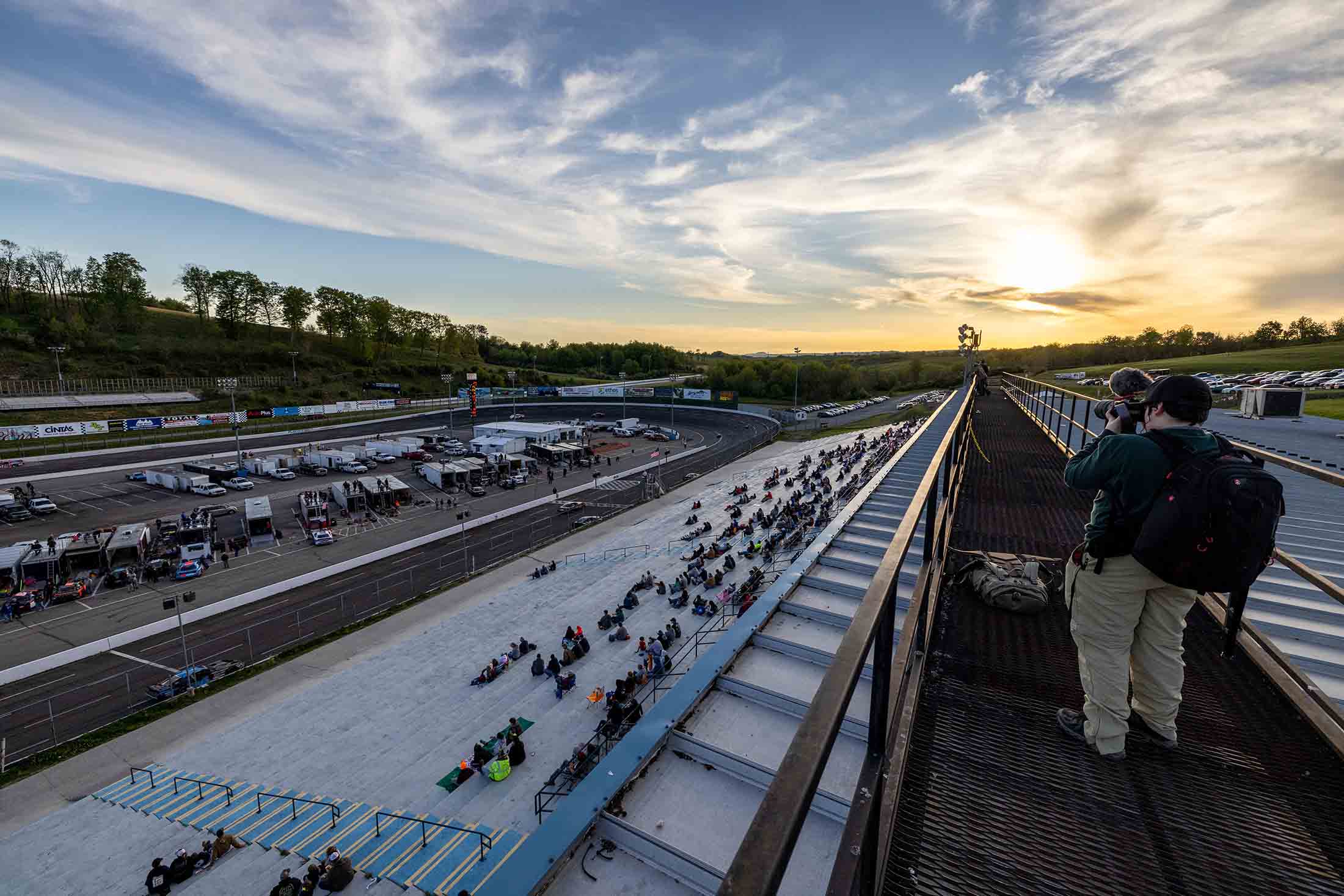 A view of the crowed at the Motor Mile Speedway