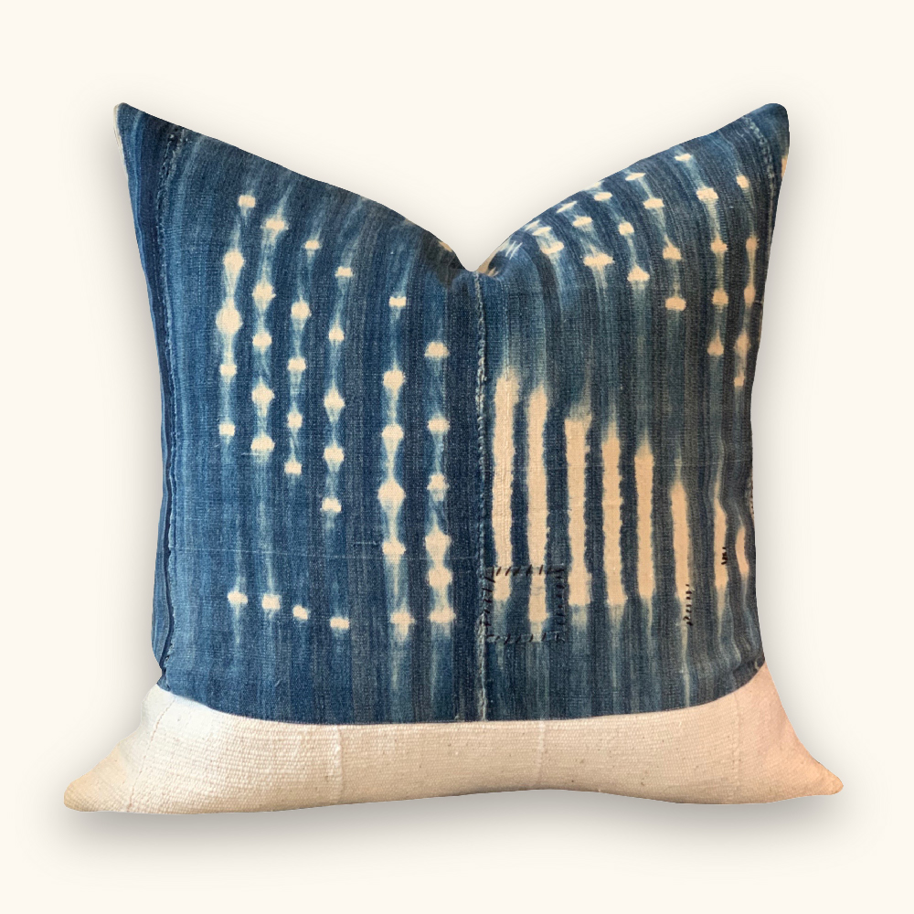 Vintage African Mudcloth Pillow