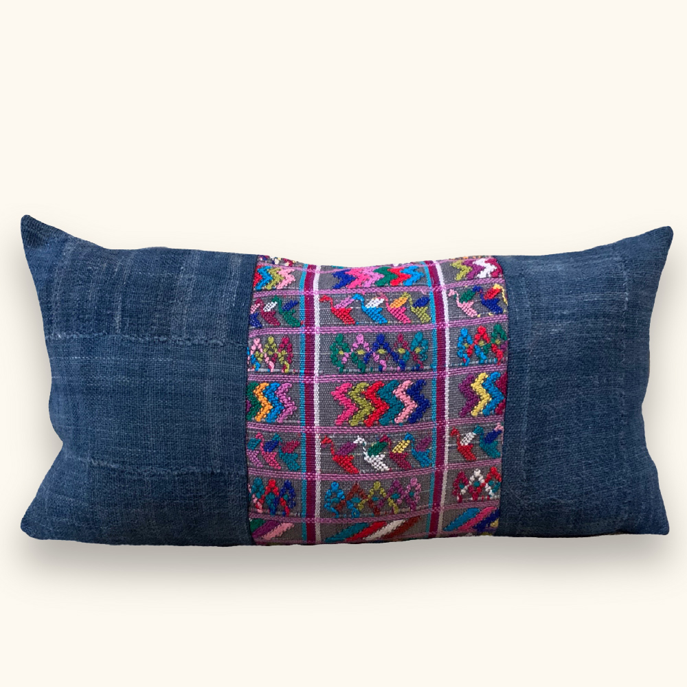 Guatemalan Huipil Lumbar Pillow