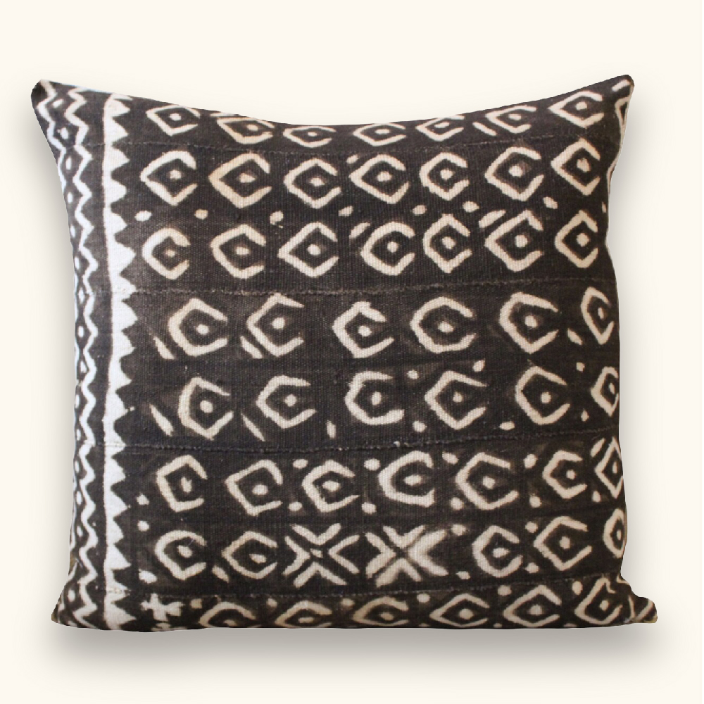 Brown African Mudcloth Pillow