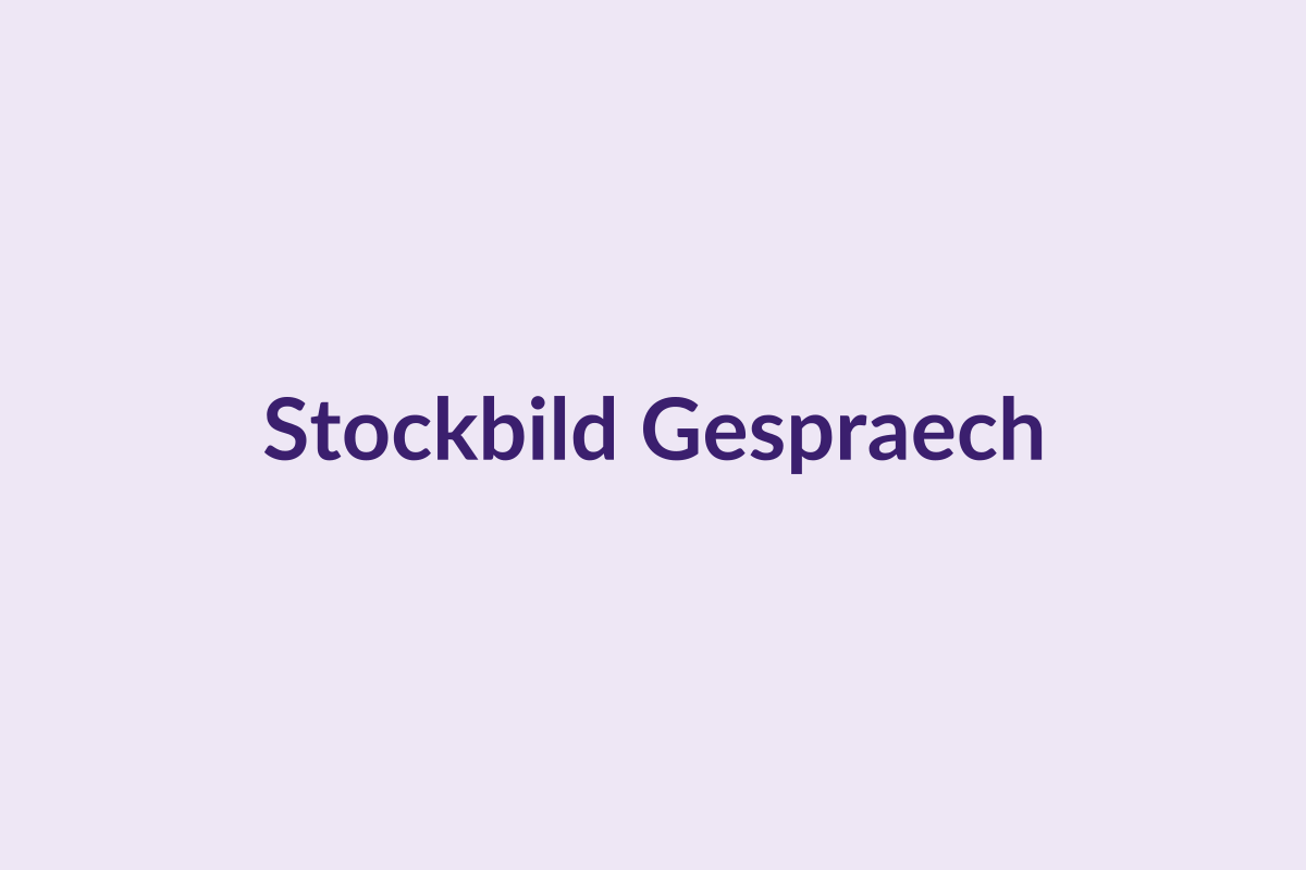 Platzhalter: ruhiges Gespräch unter vier Augen, Stockbild folgt