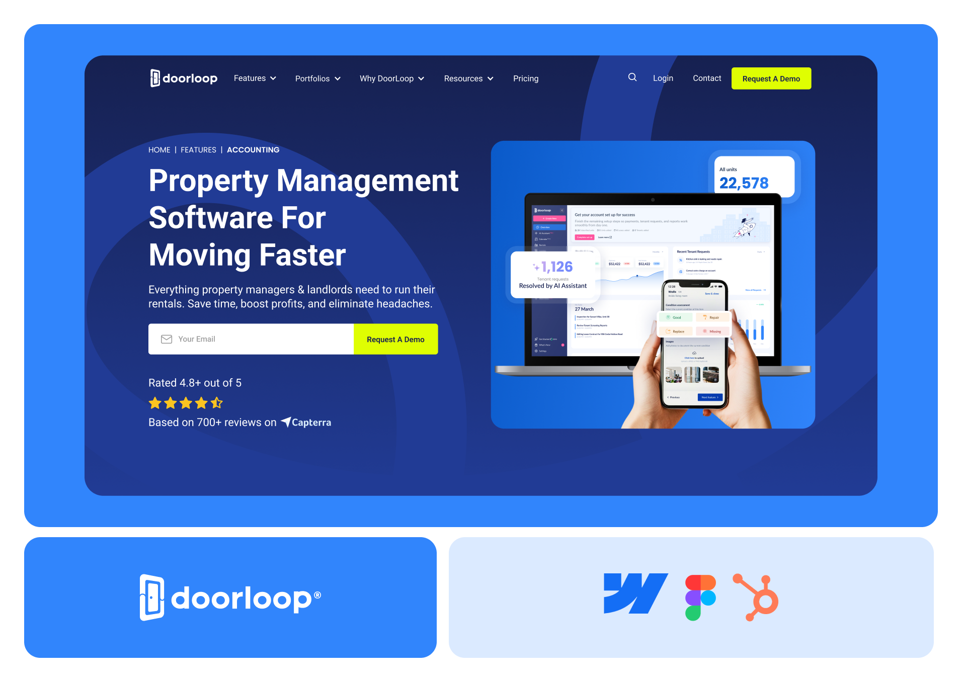 DoorLoop PropTech website redesign built in Webflow by L&S Creative Agency