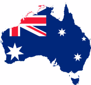 Australia Flag Map