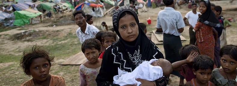 Rohingya Refugee Mother with Kids