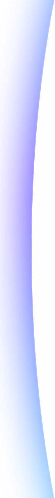 Vertical blue gradient wave shape with soft edges on a white background.