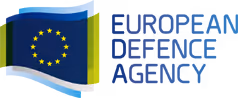 Flag of the European Union with twelve yellow stars in a circle on blue background.