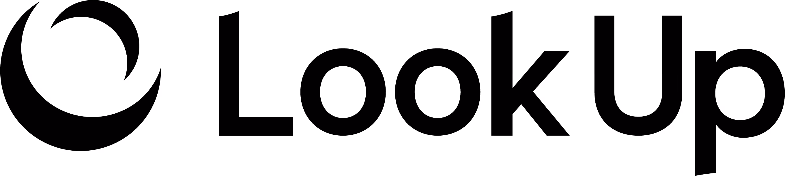 LookUp brand logo with a stylized circular icon to the left of the text.