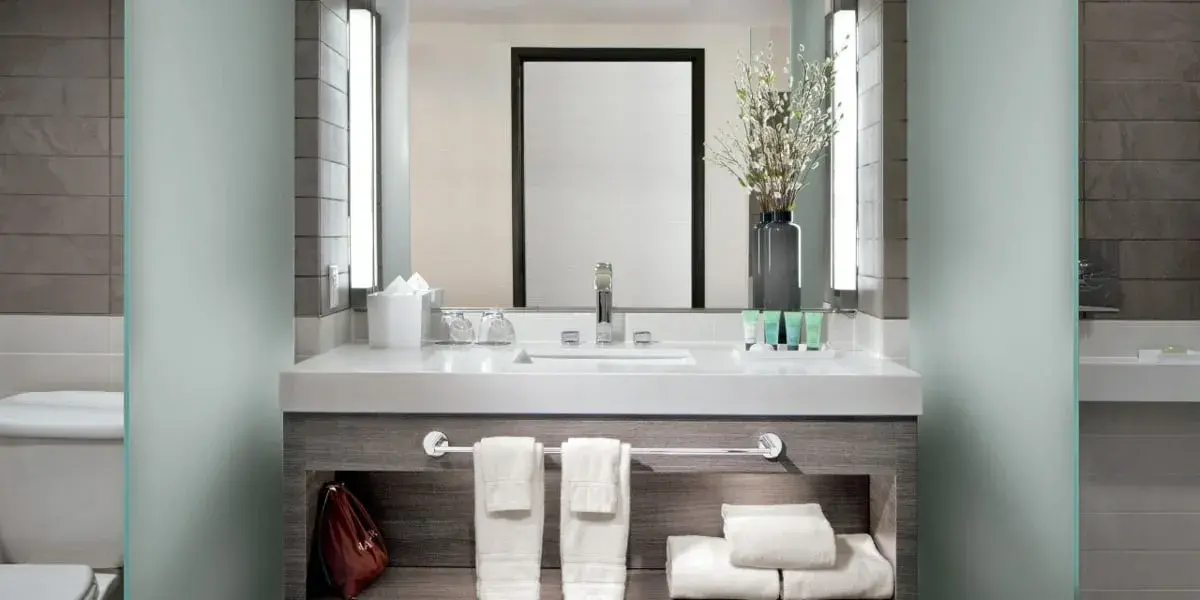 Ivory Tower Bathroom at Palms Casino Resort Las Vegas.