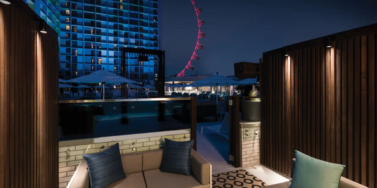 Deluxe Poolside Cabana Two Queens | The Linq Hotel + Experience