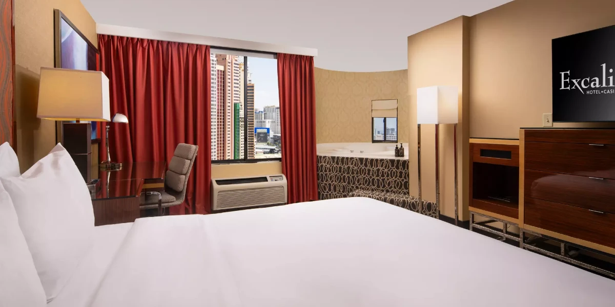 Resort Tower Superior King at Excalibur Hotel and Casino Las Vegas.