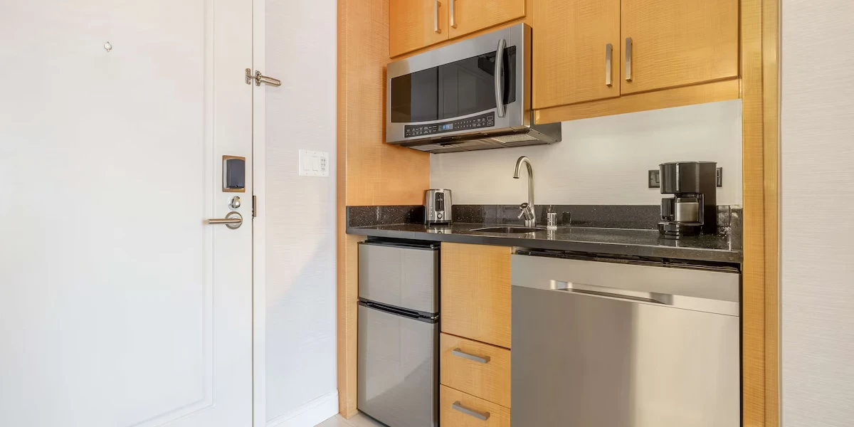 Kitchen at Hilton Grand Vacations Club Elara Center Strip Las Vegas.