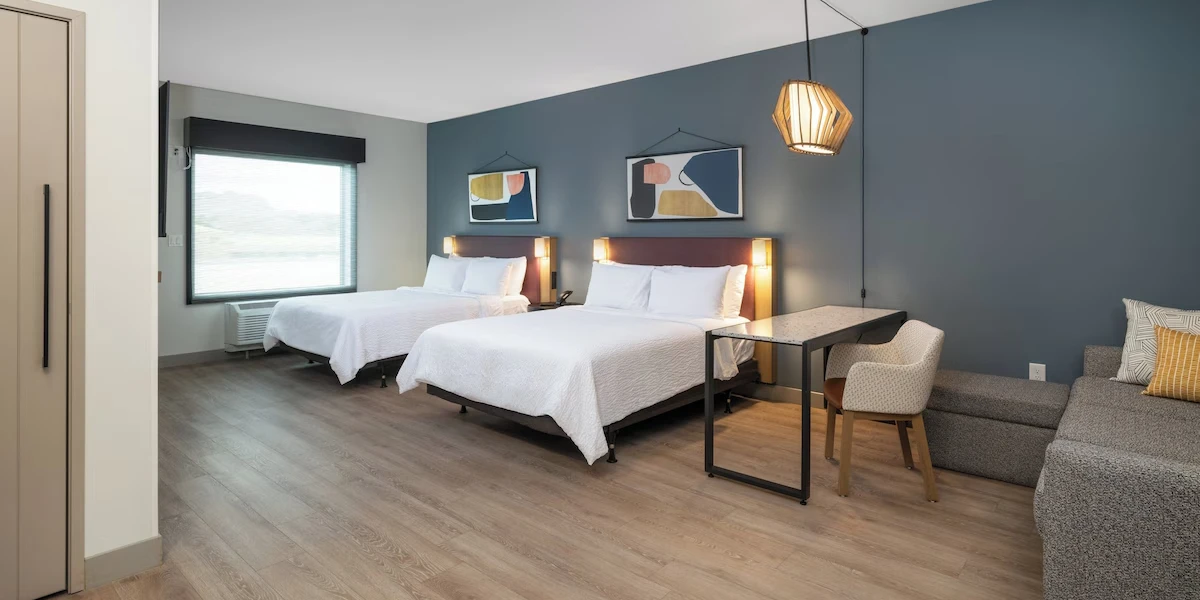 Bedroom at Atwell Suites Henderson at the Pass by IHG Hotels and Resorts.