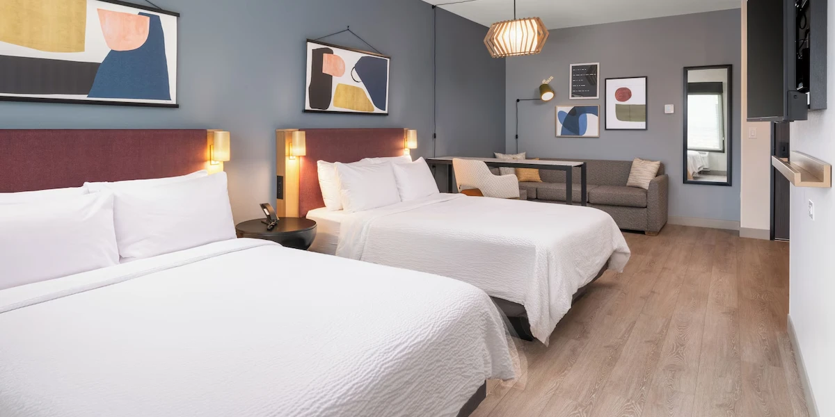 Bedroom at Atwell Suites Henderson at the Pass by IHG Hotels and Resorts.