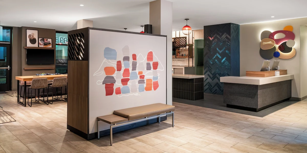 Lobby at Atwell Suites Henderson at the Pass by IHG Hotels and Resorts.