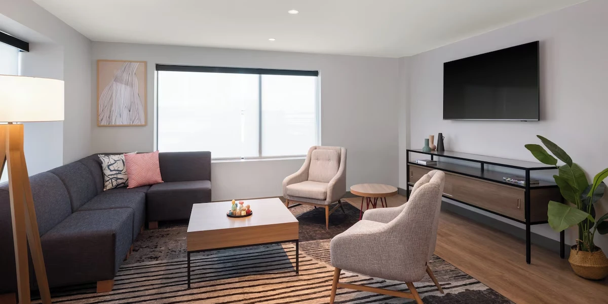 TV Lounge at Atwell Suites Henderson at the Pass by IHG Hotels and Resorts.