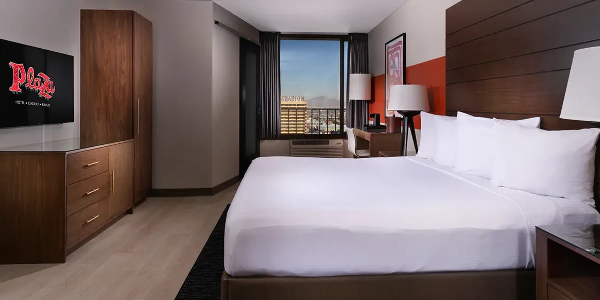 Luxe King at Plaza Hotel and Casino Las Vegas.