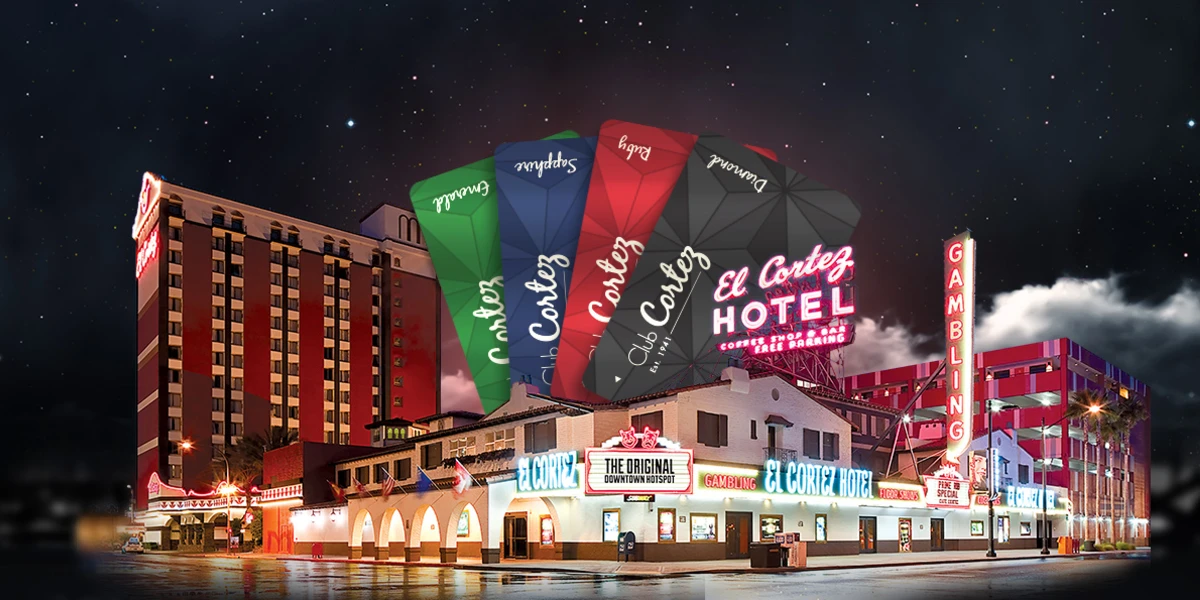 Hotel Exterior at El Cortez Hotel and Casino Las Vegas.