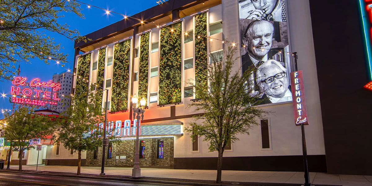 Hotel Exterior at El Cortez Hotel and Casino Las Vegas.