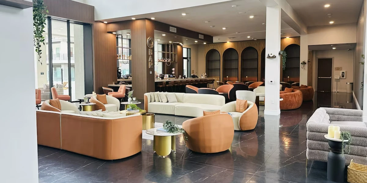 Lobby at Otonomus Hotel Las Vegas.