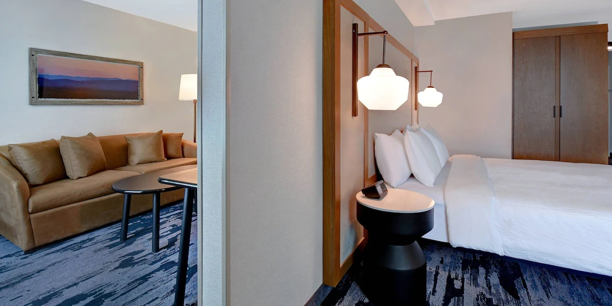 King Corner Suite at Fairfield Inn and Suites Las Vegas Airport South.