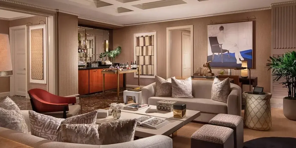 Wynn Tower Suite Salon Living Area at Wynn Las Vegas and Encore.
