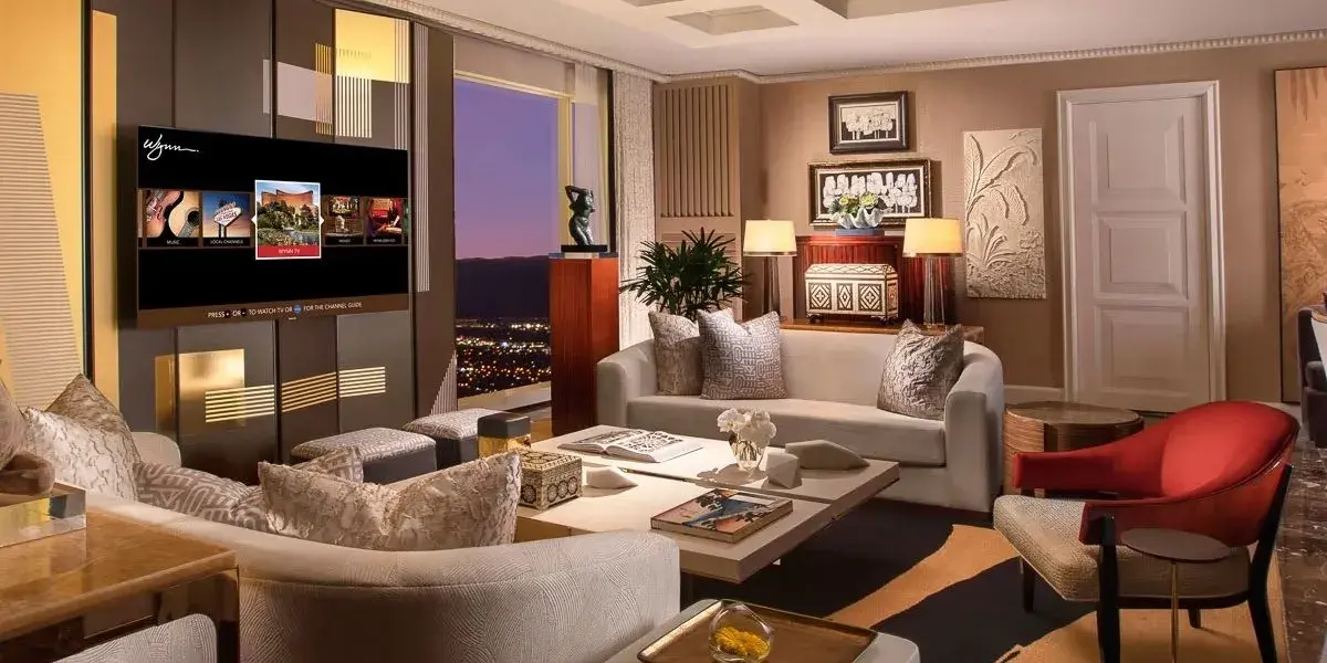 Wynn Tower Suite Salon Living Area at Wynn Las Vegas and Encore.
