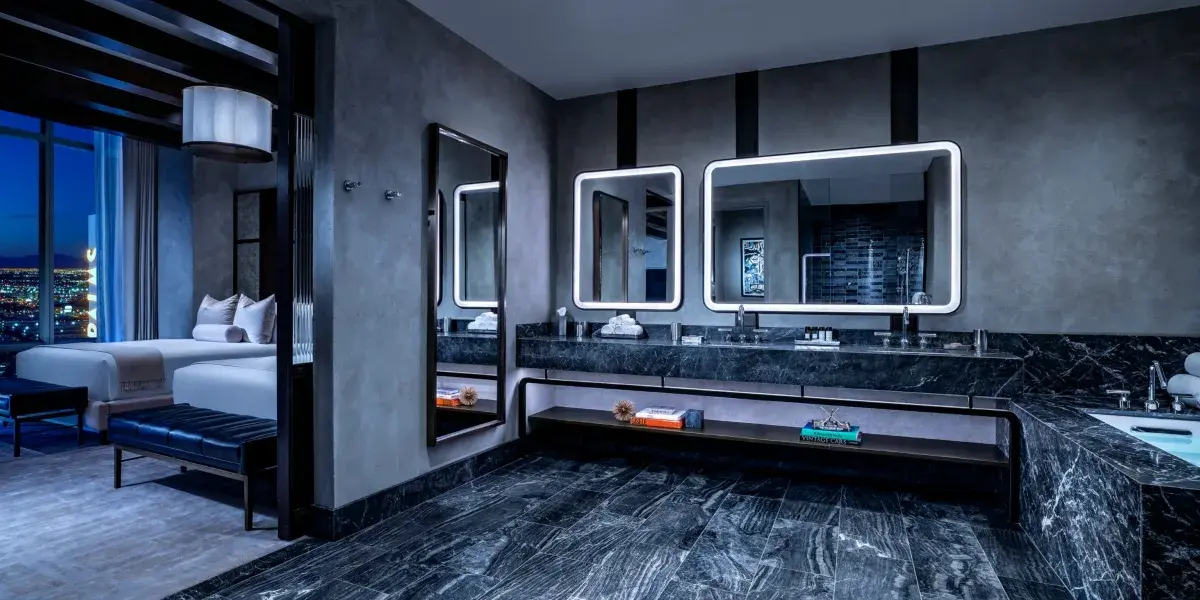 Grand Loft Suite Bathroom at Palms Casino Resort Las Vegas.
