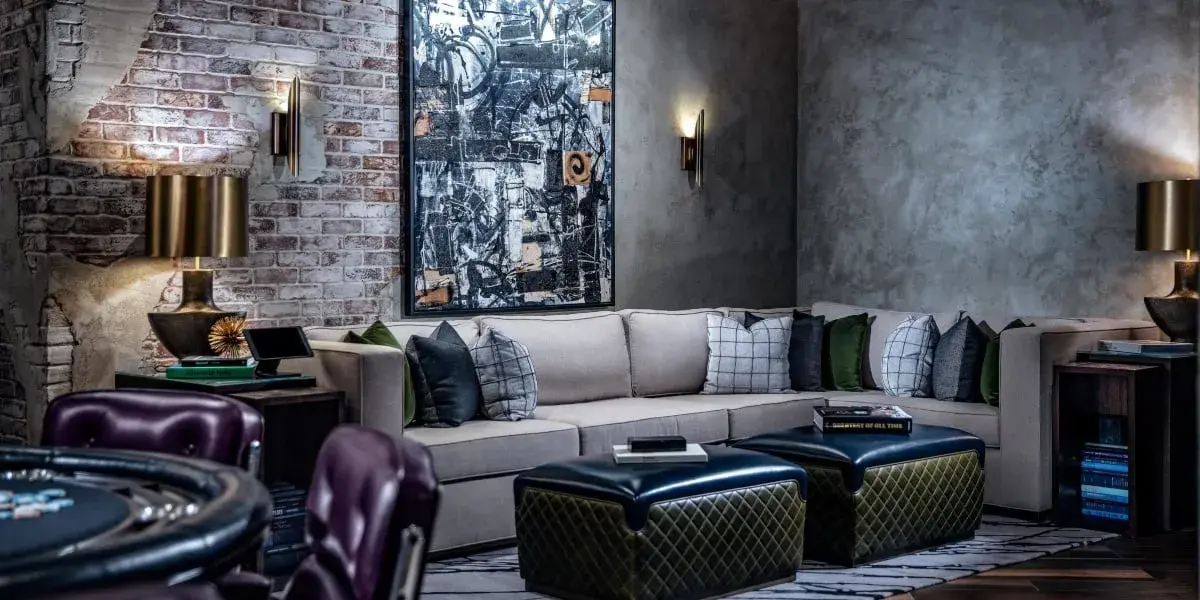 Loft Suite Living Area at Palms Casino Resort Las Vegas.