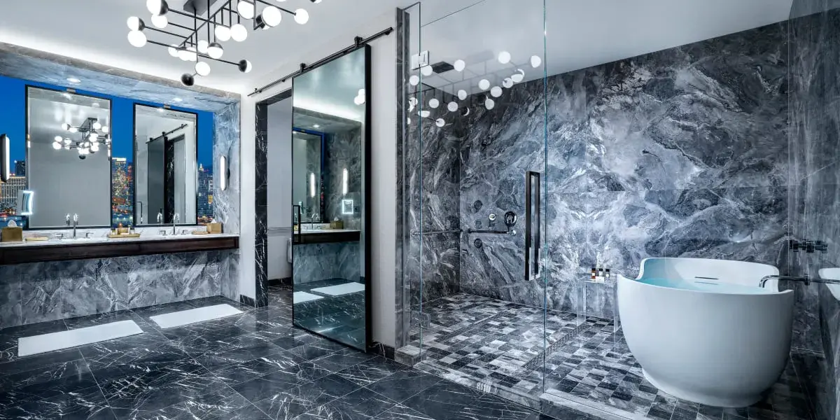 The View Penthouse Bathroom at Palms Casino Resort Las Vegas.