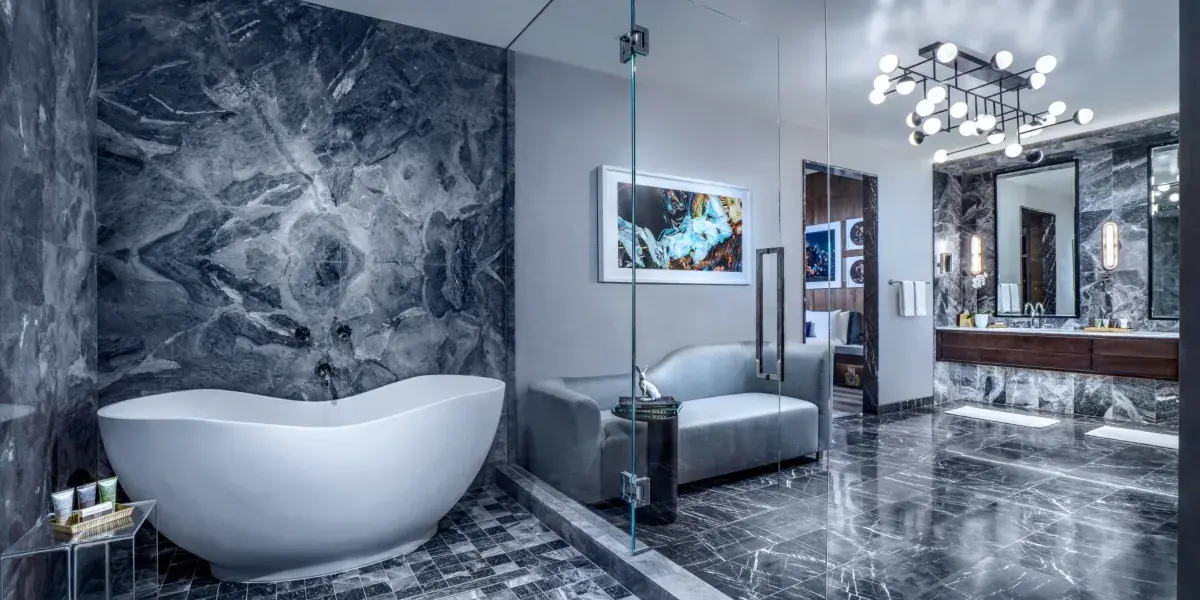 Two Bedroom Penthouse Bathroom at Palms Casino Resort Las Vegas.