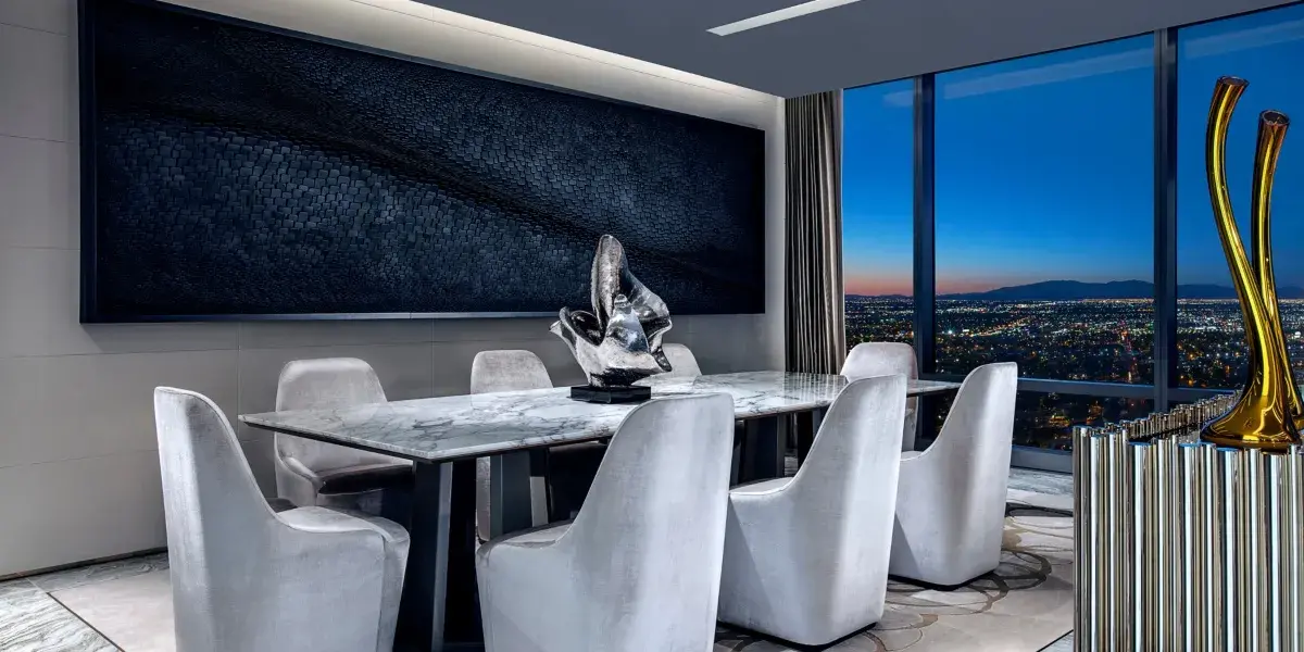 Two Story Sky Villa Dining Table at Palms Casino Resort Las Vegas.