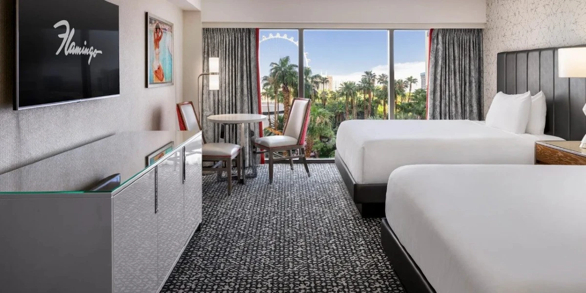 Flamingo Junior Suite Two Queens Bedroom at Flamingo Las Vegas