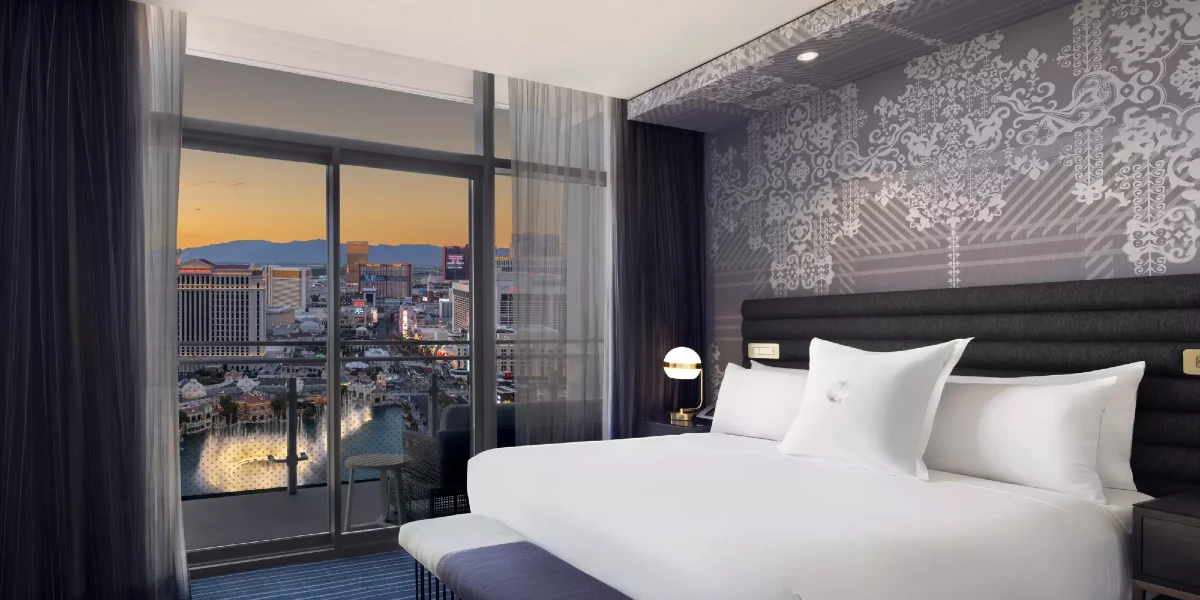 Terrace Studio Bedroom at The Cosmopolitan of Las Vegas.