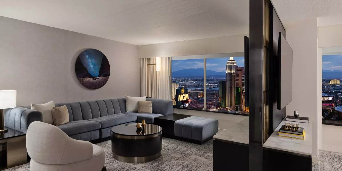 MGM Executive King Suite Living Area at MGM Grand Las Vegas.