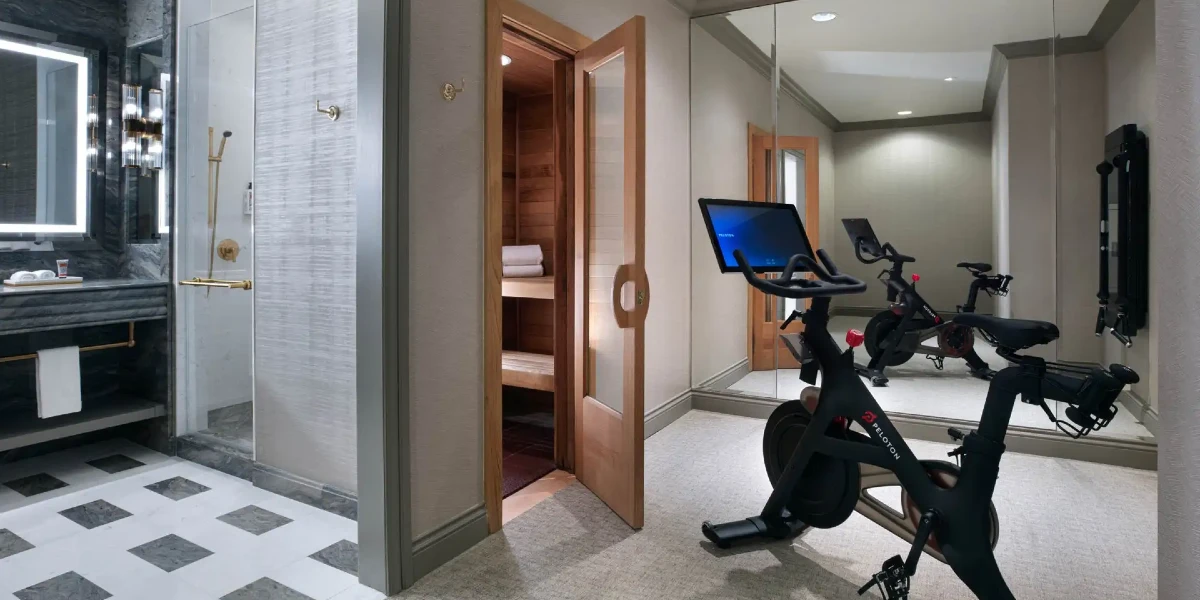 Newly Remodeled Executive Wellness King Suite Theater Room at The Venetian Resort Las Vegas.